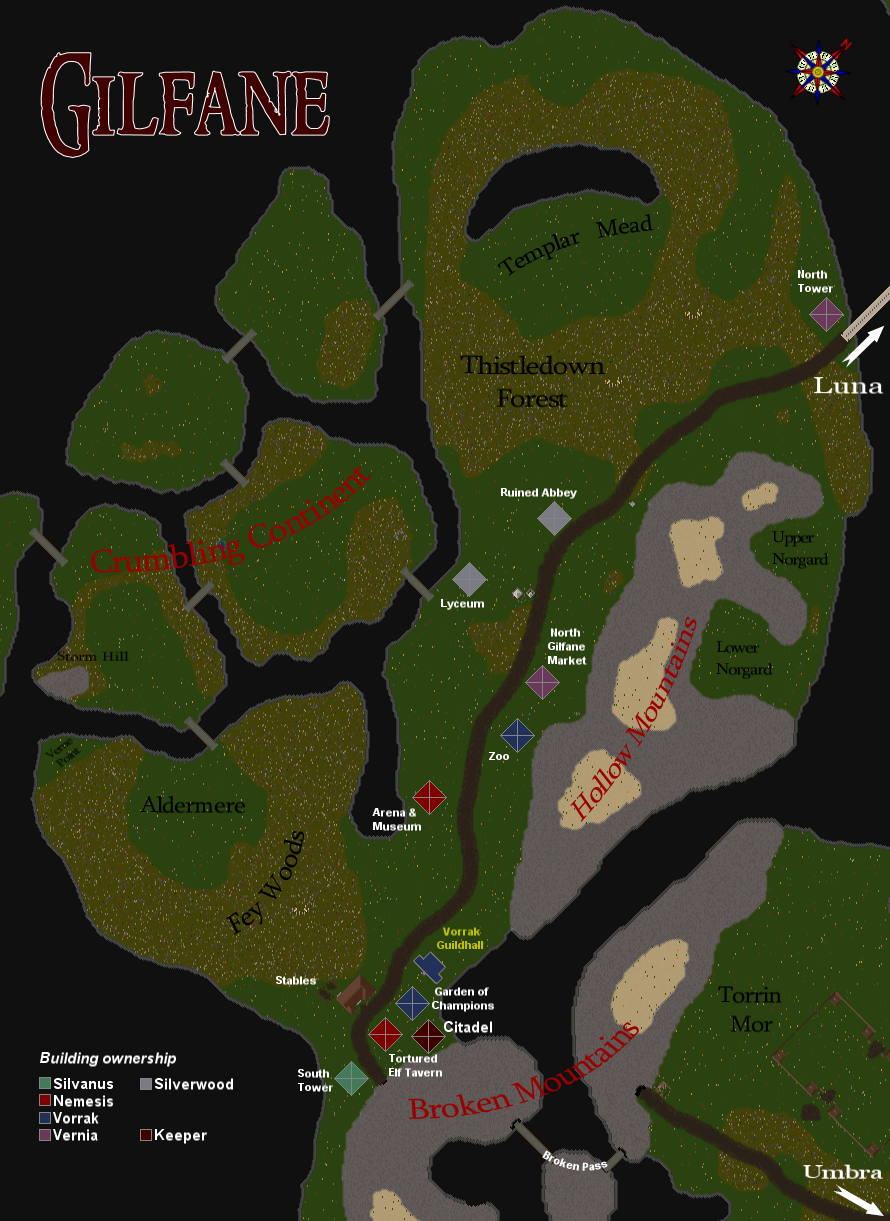 Gilfane Map